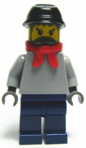 This LEGO minifigure is called, Railway Engineer, Black Kepi . It's minifig ID is trn144.