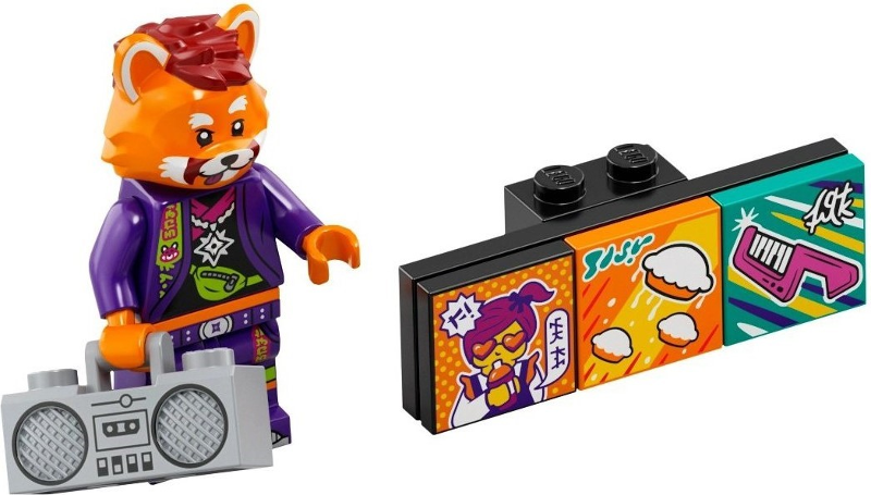 Box art for LEGO Vidiyo Red Panda Dancer, Vidiyo Bandmates, Series 1 