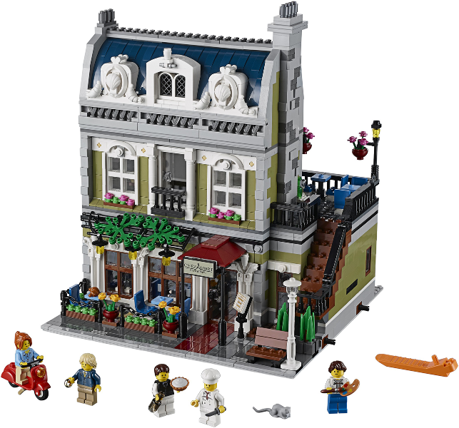 Display of LEGO Creator Parisian Restaurant 10243