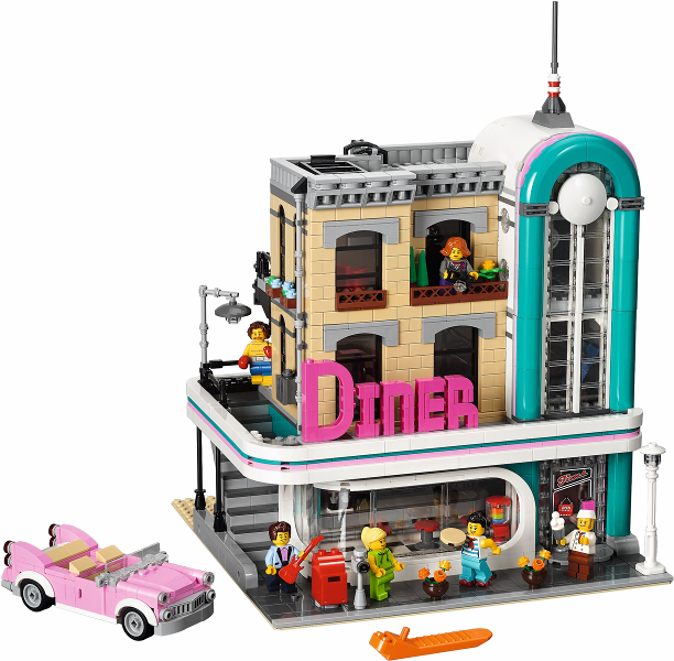 Display of LEGO Creator Downtown Diner 10260
