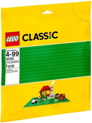 Box art for LEGO Classic Green Baseplate {Plate Included is Bright Green} 10700