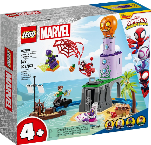 Box art for LEGO Super Heroes Green Goblin's Lighthouse 10790