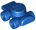Display of LEGO part no. 11253 Minifigure Footgear Roller Skate  which is a Blue Minifigure Footgear Roller Skate 