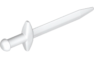 Part 18031 White Minifigure, Weapon Sword, Greatsword Pointed with Thick Crossguard