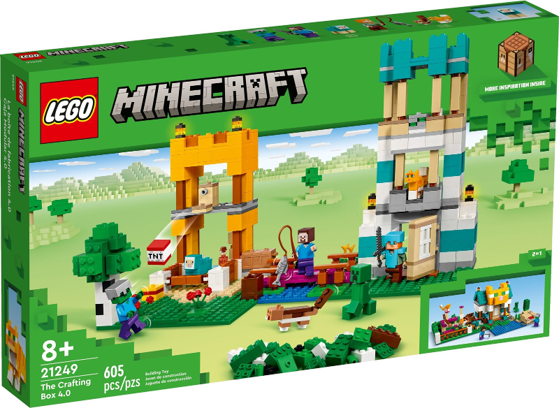 Box art for LEGO Minecraft The Crafting Box 4.0 21249