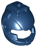 Display of LEGO part no. 22380 Minifigure, Headgear Helmet Space with Air Intakes and Hole on Top  which is a Dark Blue Minifigure, Headgear Helmet Space with Air Intakes and Hole on Top 