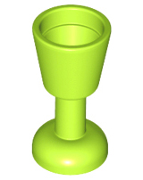 Display of LEGO part no. 2343 Minifigure, Utensil Goblet  which is a Lime Minifigure, Utensil Goblet 