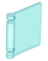 Display of LEGO part no. 24093 Minifigure, Utensil Book Cover  which is a Trans-Light Blue Minifigure, Utensil Book Cover 