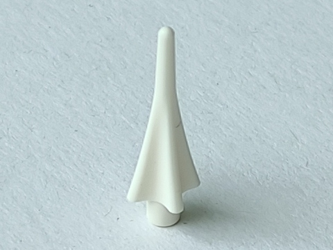 Display of LEGO part no. 24482 Minifigure, Weapon Spear Tip with Fins  which is a White Minifigure, Weapon Spear Tip with Fins 
