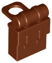 Display of LEGO part no. 2524 Minifigure Backpack Non-Opening  which is a Reddish Brown Minifigure Backpack Non-Opening 