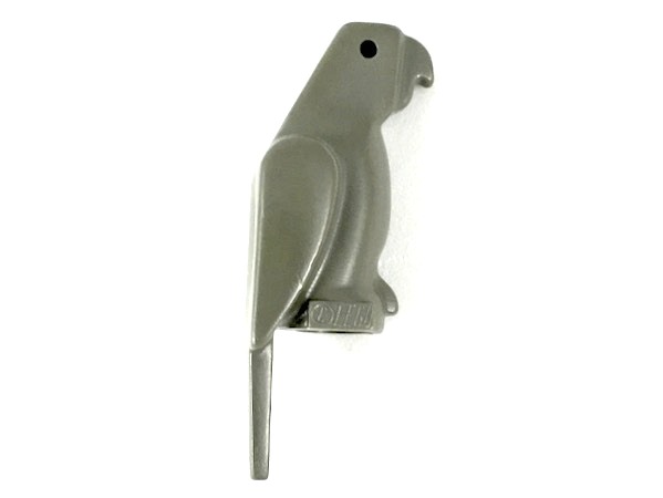 Display of LEGO part no. 2546 Bird, Parrot with Small Beak  which is a Dark Gray Bird, Parrot with Small Beak 