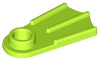 Display of LEGO part no. 2599a Minifigure Footgear Flipper  which is a Lime Minifigure Footgear Flipper 