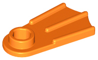 Display of LEGO part no. 2599a Minifigure Footgear Flipper  which is a Orange Minifigure Footgear Flipper 