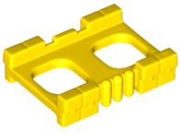 Display of LEGO part no. 27145 Minifigure Utility Belt  which is a Yellow Minifigure Utility Belt 