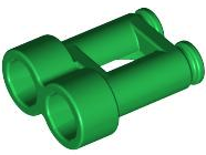 Display of LEGO part no. 30162 Minifigure, Utensil Binoculars Town  which is a Green Minifigure, Utensil Binoculars Town 