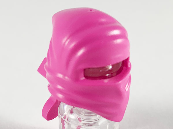 Display of LEGO part no. 30177 which is a Dark Pink Minifigure, Headgear Ninja Wrap 