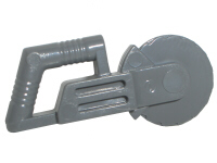 Display of LEGO part no. 30194 Minifigure, Utensil Tool Circular Blade Saw  which is a Dark Bluish Gray Minifigure, Utensil Tool Circular Blade Saw 