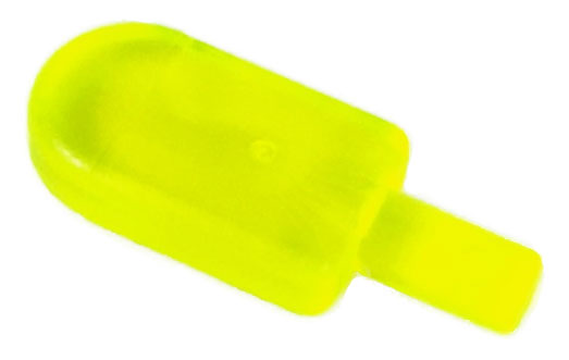 Display of LEGO part no. 30222 Ice Pop (Freezer / Lollipop / Lolly / Pole / Popsicle / Stick)  which is a Trans-Neon Green Ice Pop (Freezer / Lollipop / Lolly / Pole / Popsicle / Stick) 