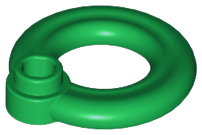 Display of LEGO part no. 30340 Minifigure, Utensil Flotation Ring (Life Preserver)  which is a Green Minifigure, Utensil Flotation Ring (Life Preserver) 