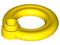 Display of LEGO part no. 30340 Minifigure, Utensil Flotation Ring (Life Preserver)  which is a Yellow Minifigure, Utensil Flotation Ring (Life Preserver) 