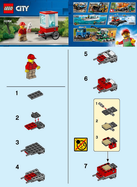 Instructions for LEGO (Instructions) for Set 30364 Popcorn Cart polybag  30364-1