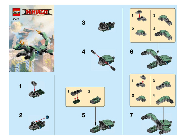 Instructions for LEGO (Instructions) for Set 30428 Green Ninja Mech Dragon polybag  30428-1