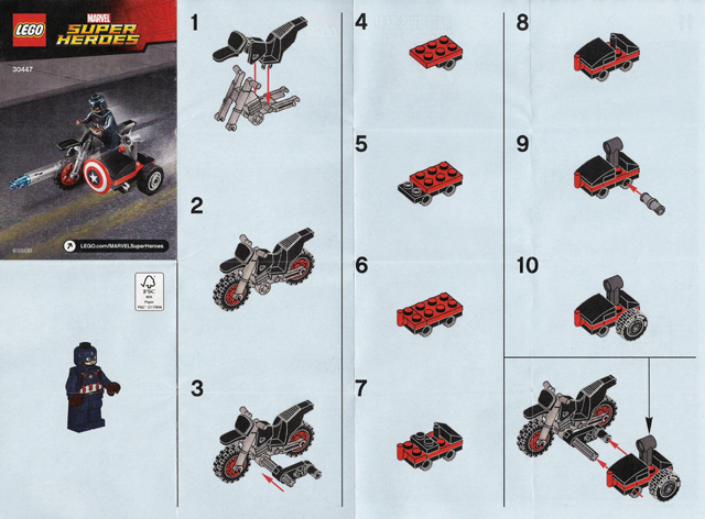 Instructions for LEGO (Instructions) for Set 30447 Captain America's Motorcycle polybag  30447-1