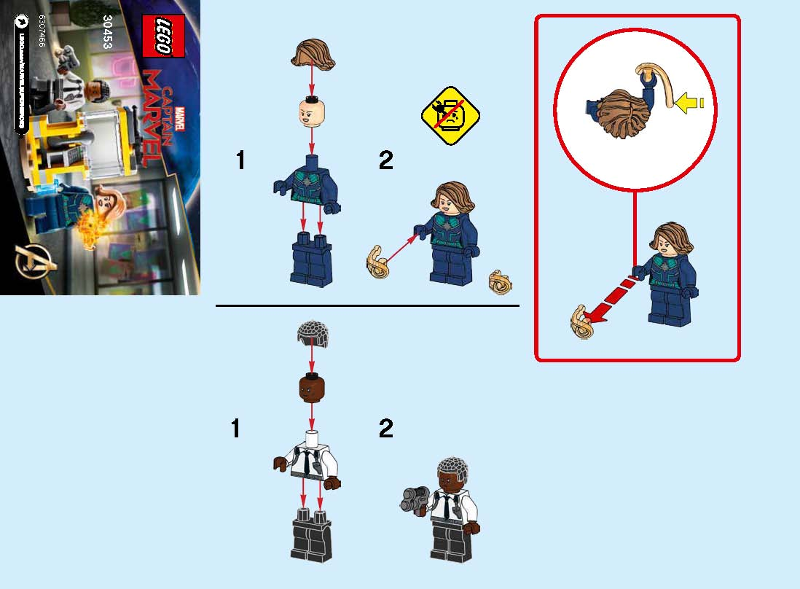 Instructions for LEGO (Instructions) for Set 30453 Captain Marvel and Nick Fury polybag  30453-1