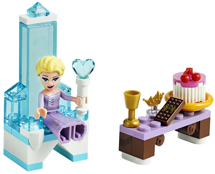 Box art for LEGO Disney Elsa's Winter Throne polybag 30553