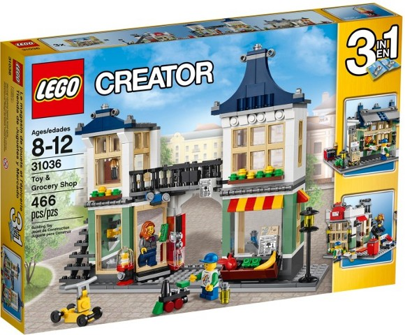 Box art for LEGO Creator Toy & Grocery Shop 31036