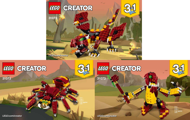Instructions for LEGO (Instructions) for Set 31073 Mythical Creatures  31073-1