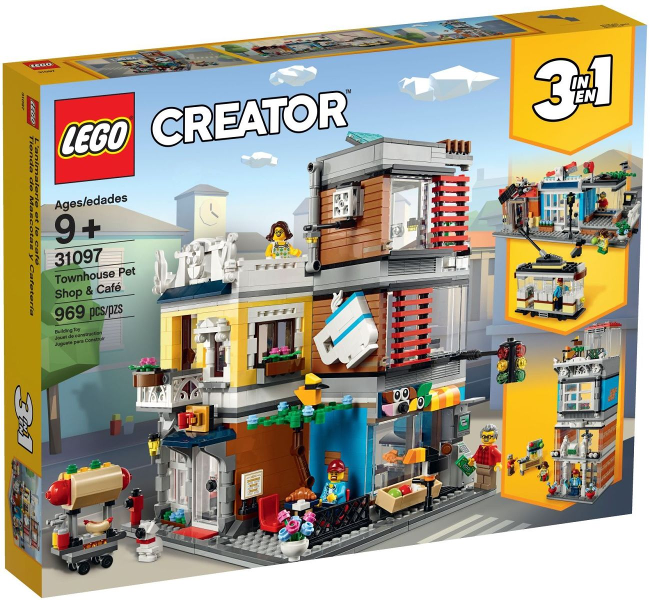 Box art for LEGO Creator Townhouse Pet Shop & Café (Cafe) 31097