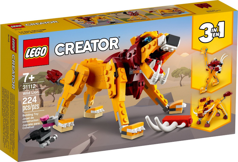 Box art for LEGO Creator Wild Lion 31112