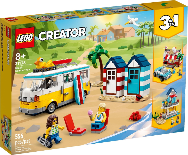 Box art for LEGO Creator Beach Camper Van 31138