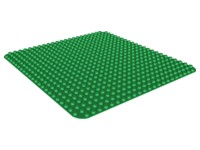 Display of LEGO part no. 353 Duplo, Baseplate 24 x 24  which is a Green Duplo, Baseplate 24 x 24 
