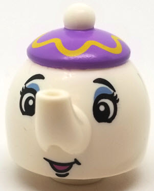 Display of LEGO Duplo Duplo Figure, Disney Princess, Mrs. Potts (Duplo Utensil Teapot)