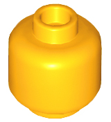 Display of LEGO part no. 3626c Minifigure, Head (Plain), Hollow Stud  which is a Bright Light Orange Minifigure, Head (Plain), Hollow Stud 