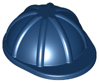 Display of LEGO part no. 3833 which is a Dark Blue Minifigure, Headgear Helmet Construction