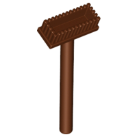 Display of LEGO part no. 3836 Minifigure, Utensil Push Broom  which is a Reddish Brown Minifigure, Utensil Push Broom 