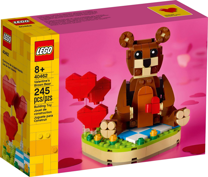 Box art for LEGO Holiday & Event Valentine's Brown Bear 40462