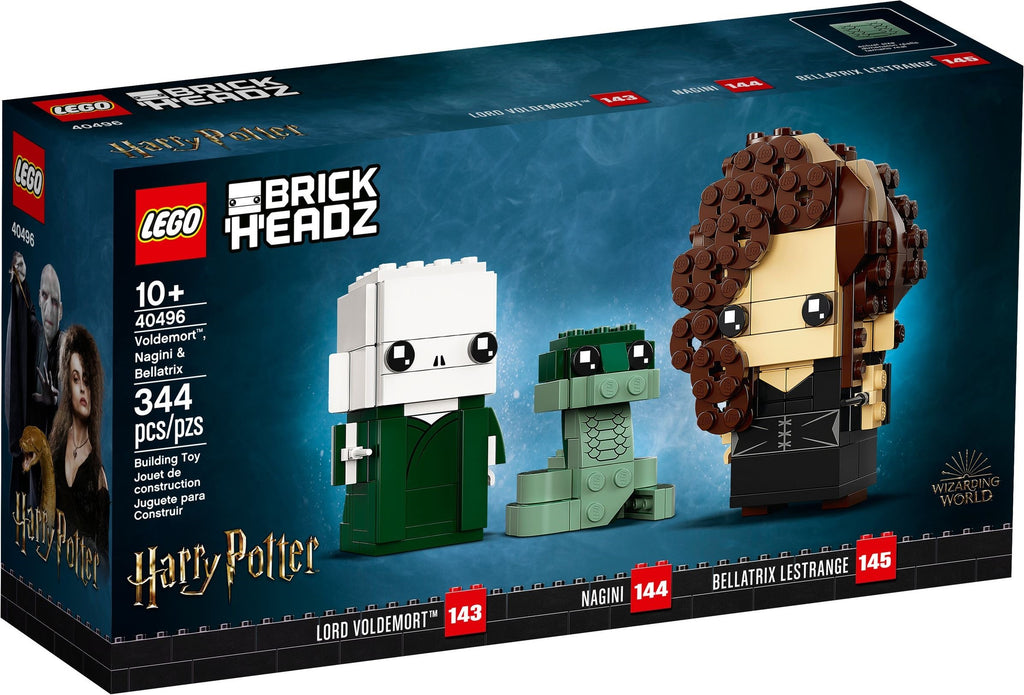 Box art for LEGO BrickHeadz Voldemort, Nagini & Bellatrix 40496