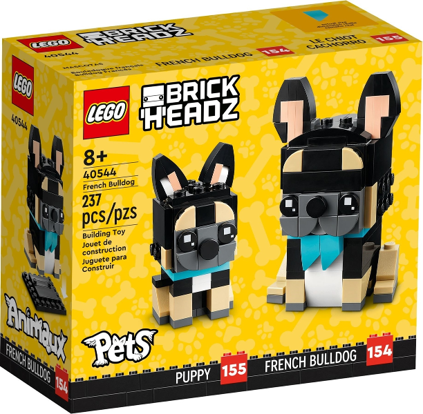 Box art for LEGO BrickHeadz French Bulldog 40544