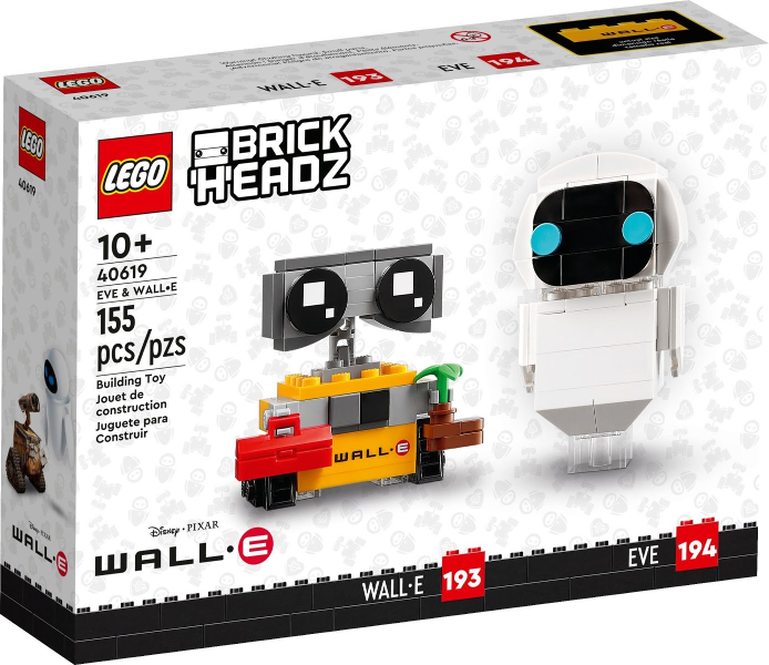 Box art for LEGO BrickHeadz EVE & WALL-E 40619