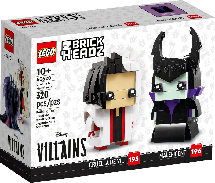 Box art for LEGO BrickHeadz Cruella & Maleficent 40620