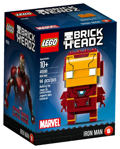Box art for LEGO BrickHeadz Iron Man 41590