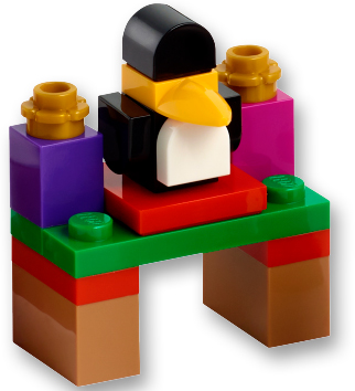 Box art for LEGO Holiday & Event Advent Calendar 2022, Friends (Day 16), Gift Table with Penguin 41706-17