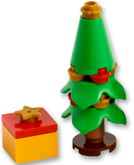 Box art for LEGO Holiday & Event Advent Calendar 2022, Friends (Day 20), Christmas Tree and Present 41706-21