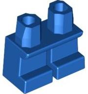 Display of LEGO part no. 41879 Legs Short  which is a Blue Legs Short 