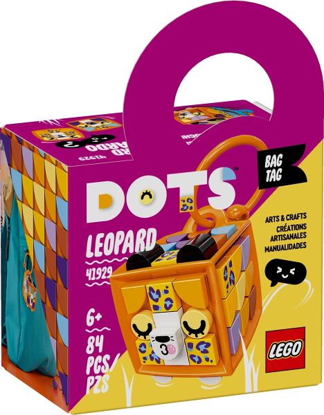 Box art for LEGO Dots Leopard, Bag Tag 41929