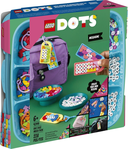 Box art for LEGO Dots Bag Tags Mega Pack, Messaging 41949